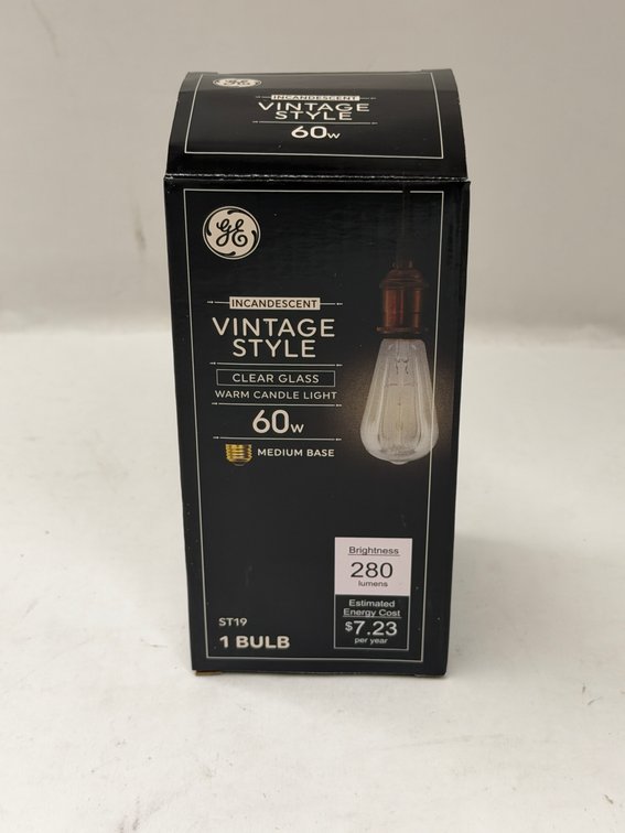 (24x Bid) GE 60W Vintage Style Bulb