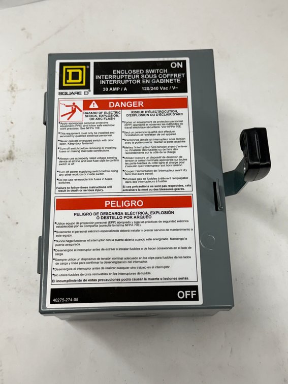 Square D 30A Enclosed Switch