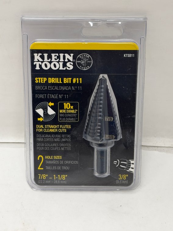 (3x Bid) Klein Tools Step Drill Bit #11