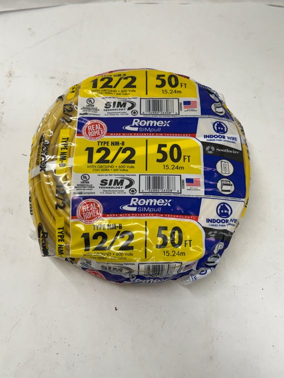 (9x Bid) Romex 25' 12/2 Wire