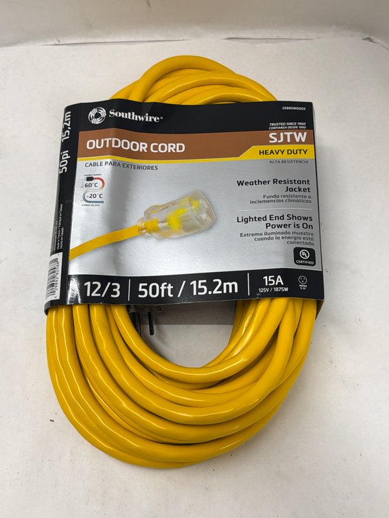 Southwire 50' 12/3 15A Outdoor Cord