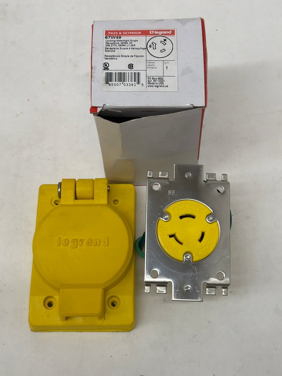 (50x Bid) Pass & Seymour Single Receptacle