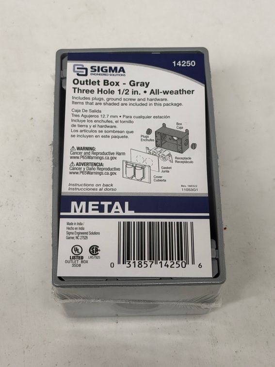 (16x Bid) Sigma Metal Outlet Box