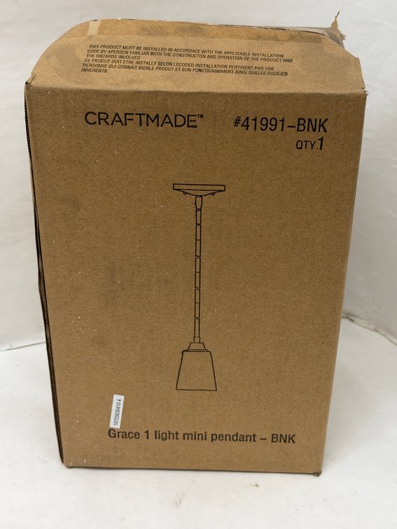 (2x Bid) Craftmade Grace 1 Light Mini Pendant