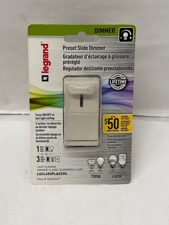 (12x Bid) Legrand Preset Slide Dimmer