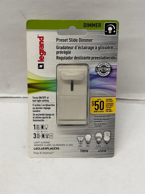 (16x Bid) Legrand Preset Slide Dimmer