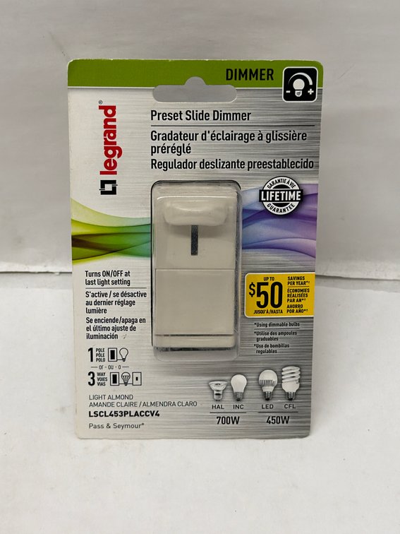 (16x Bid) Legrand Preset Slide Dimmer