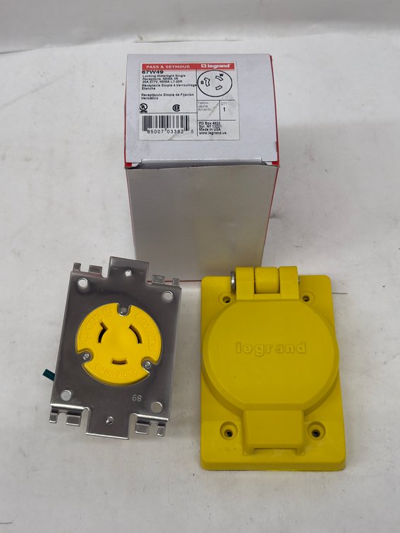 (50x Bid) Pass & Seymour Single Receptacle