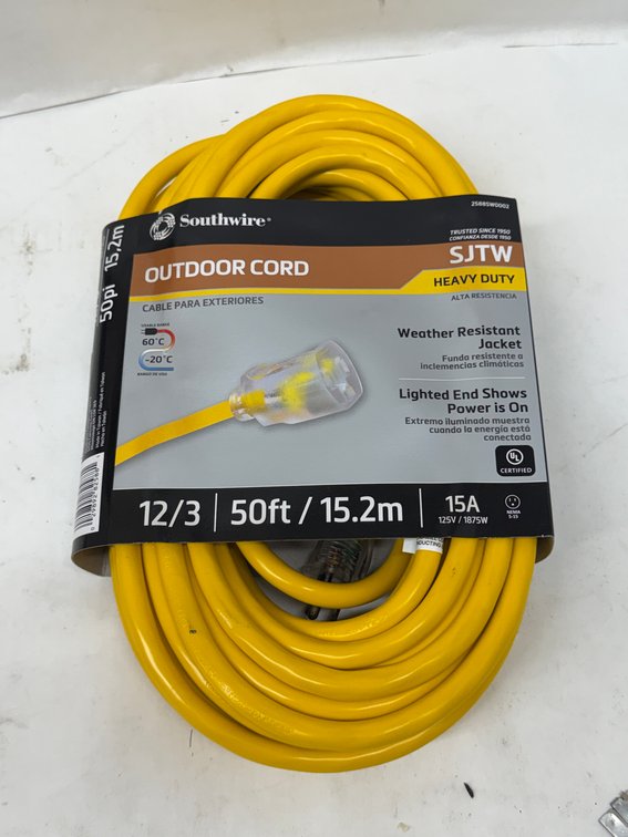 Southwire 50' 12/3 15A Outdoor Cord