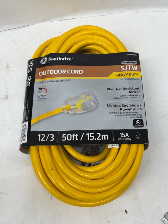 Southwire 50' 12/3 15A Outdoor Cord