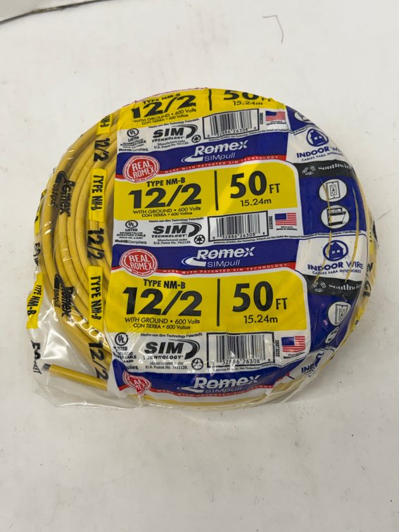 (10x Bid) Romex 50' 12/2 Wire