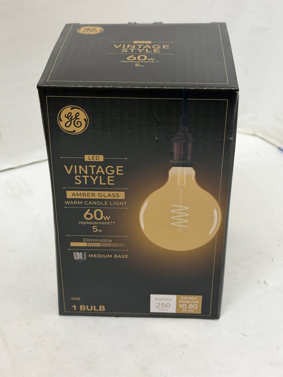 (12x Bid) GE Vintage Style Dimmable Bulb
