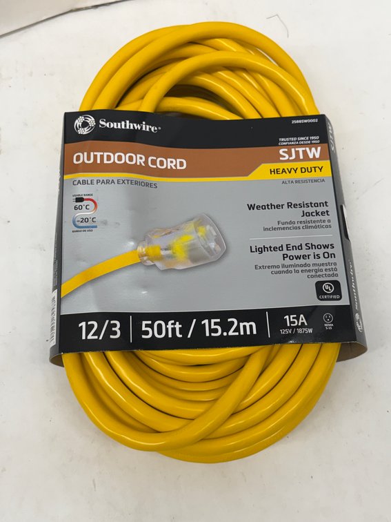 Southwire 50' 12/3 15A Outdoor Cord