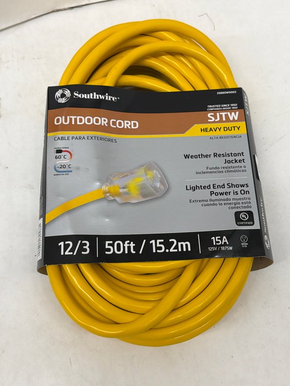 Southwire 50' 12/3 15A Outdoor Cord