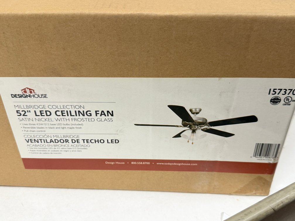 (2x Bid) Design House 52" LED Ceiling Fan