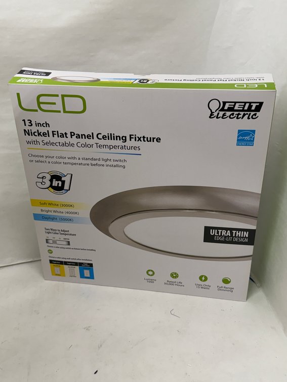 (8x Bid) Feit Electric 13" LED Flat Panel Fixture