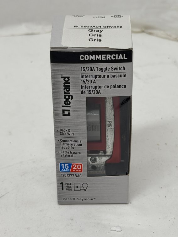 (48x Bid) Legrand 15/20A Toggle Switch