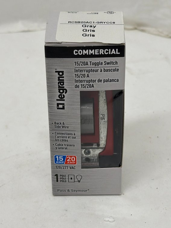 (48x Bid) Legrand 15/20A Toggle Switch