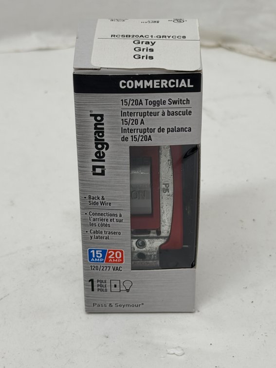(48x Bid) Legrand 15/20A Toggle Switch