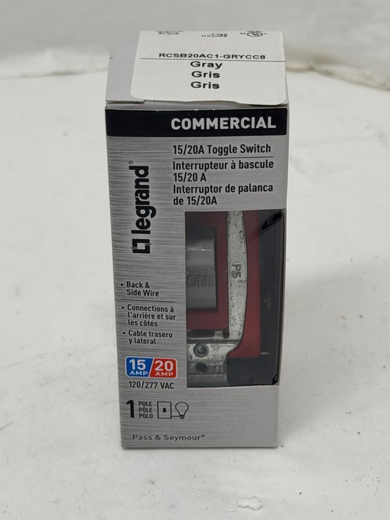 (48x Bid) Legrand 15/20A Toggle Switch