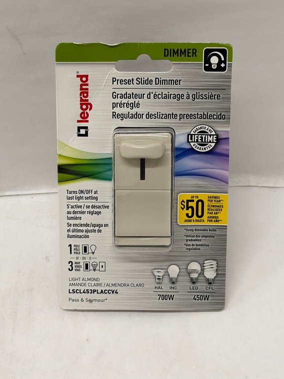 (24x Bid) Legrand Preset Slide Dimmer