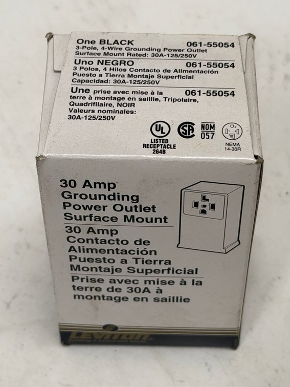 (4x Bid) Leviton 30A Surface Mount Outlet