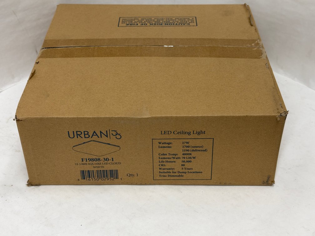 (5x Bid) Urban 12 1/4" LED Ceiling Light