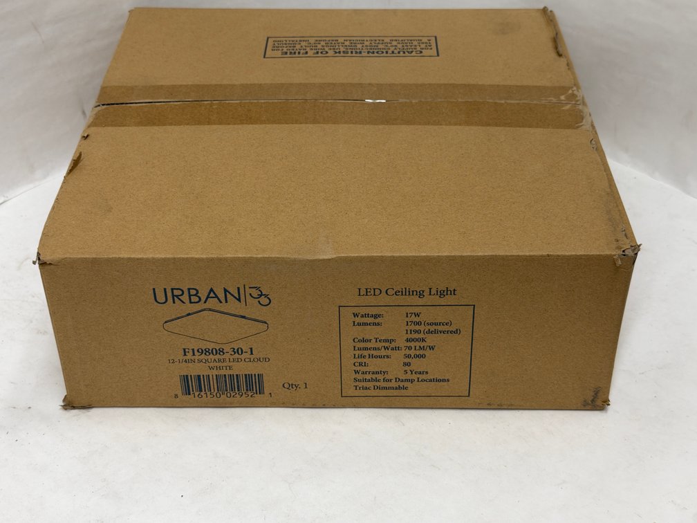 (4x Bid) Urban 12 1/4" LED Ceiling Light