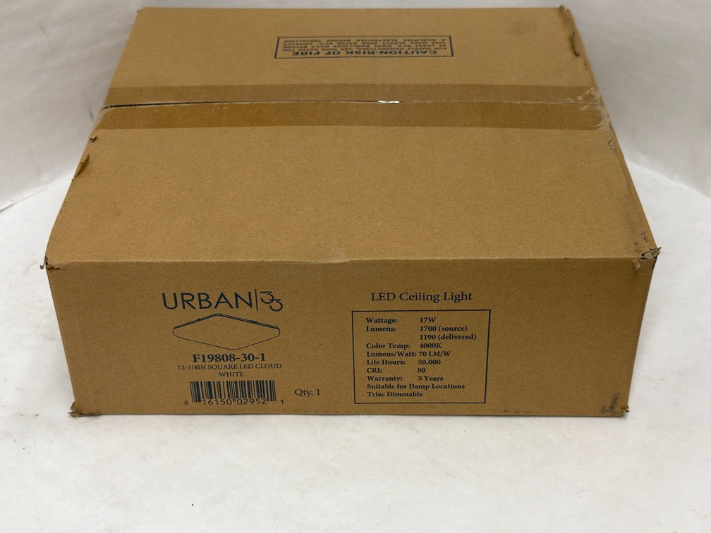 (4x Bid) Urban 12 1/4" LED Ceiling Light