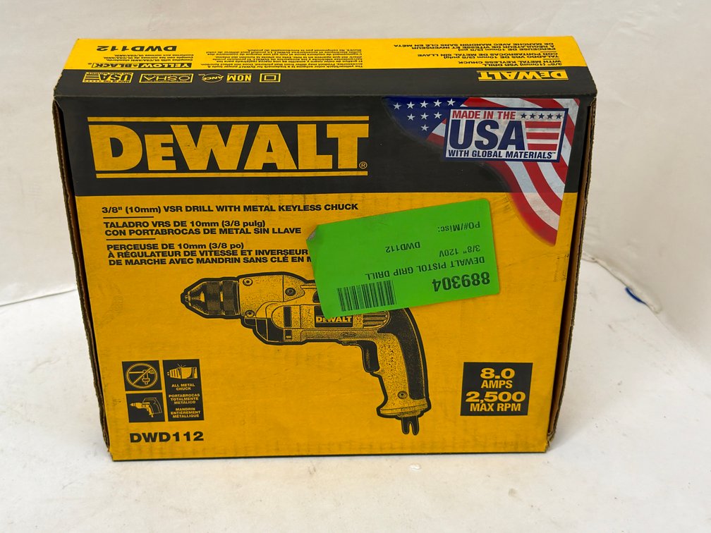 DeWalt 3/8" 8Amp VSR Drill