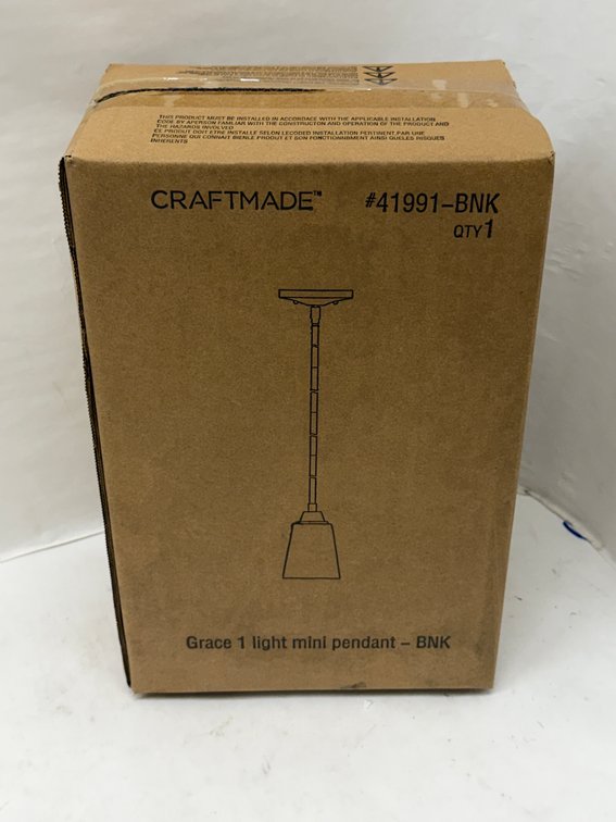 (4x Bid) Craftmade Grace 1 Light Mini Pendant