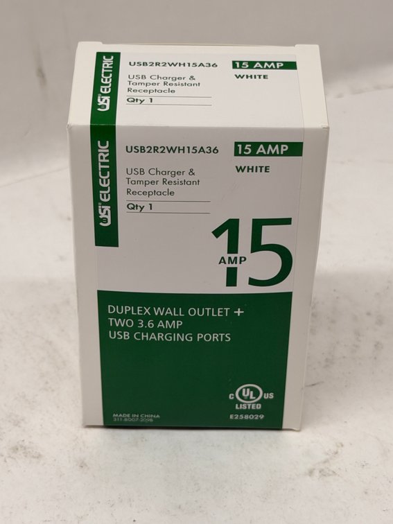 (50x Bid) USI USB 15A Duplex Receptacle