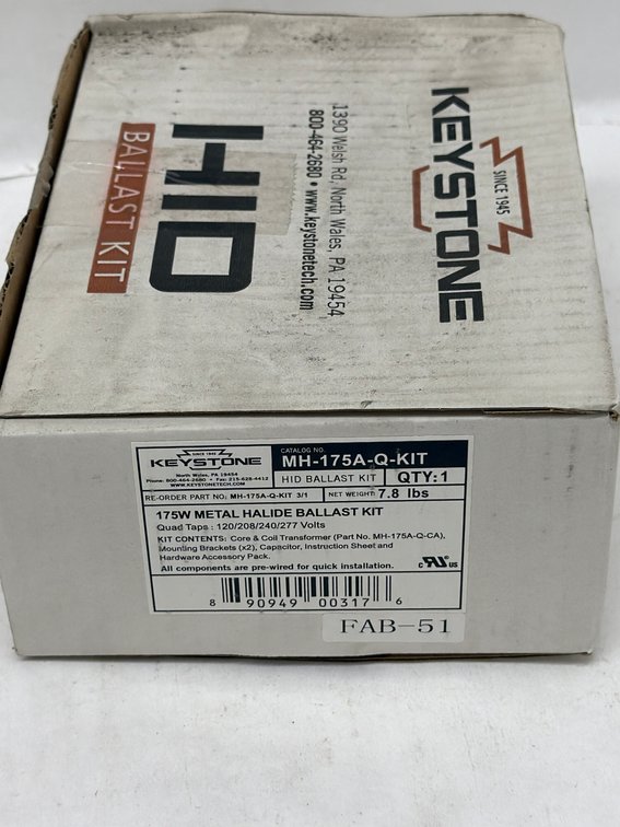 (4x Bid) Keystone 175W Halide Ballast Kit