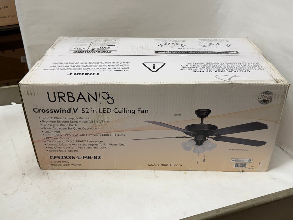 Urban 33 52" LED Ceiling Fan