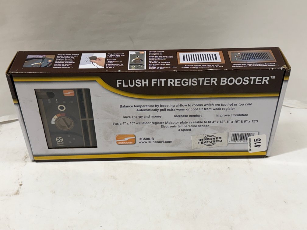 (4x Bid) Suncourt 4"x10" Register Booster