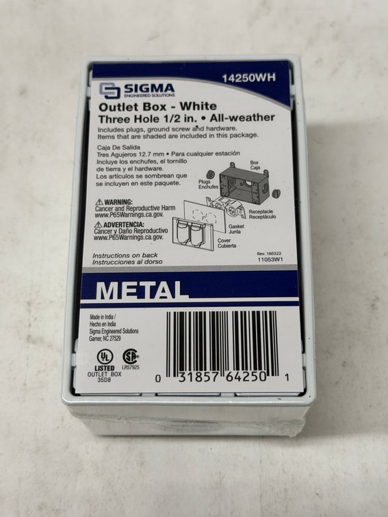 (16x Bid) Sigma All Weather Outlet Box