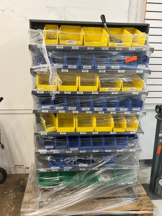 (2) 8 Shelf Hardware Bin Organizers