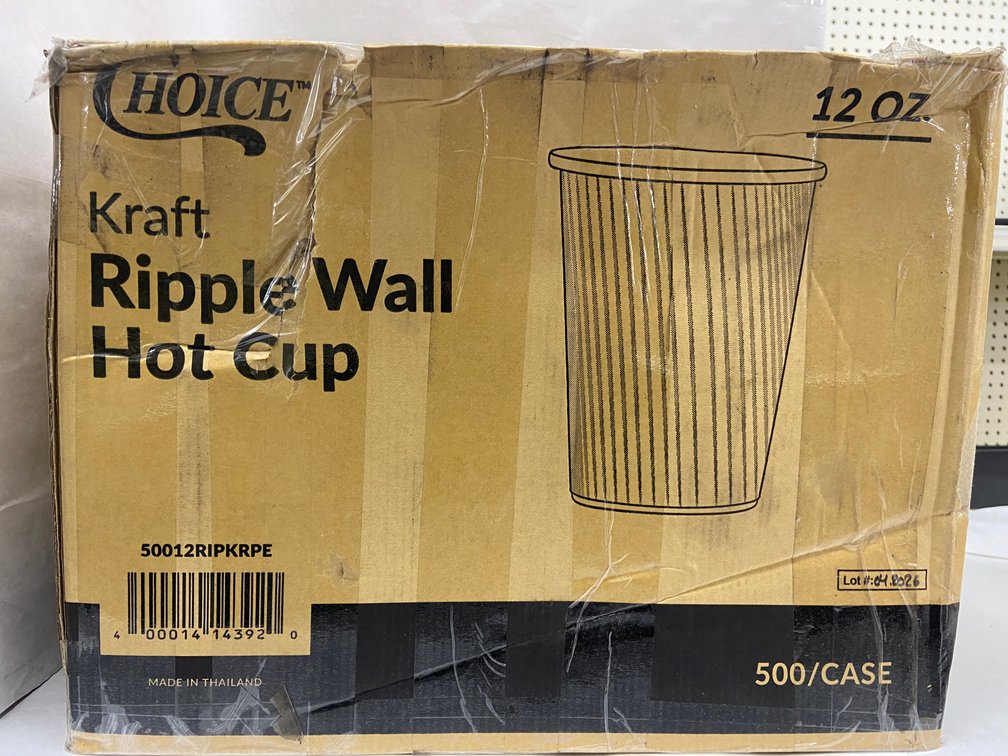 Case of Kraft Ripple Wall Hot Cups