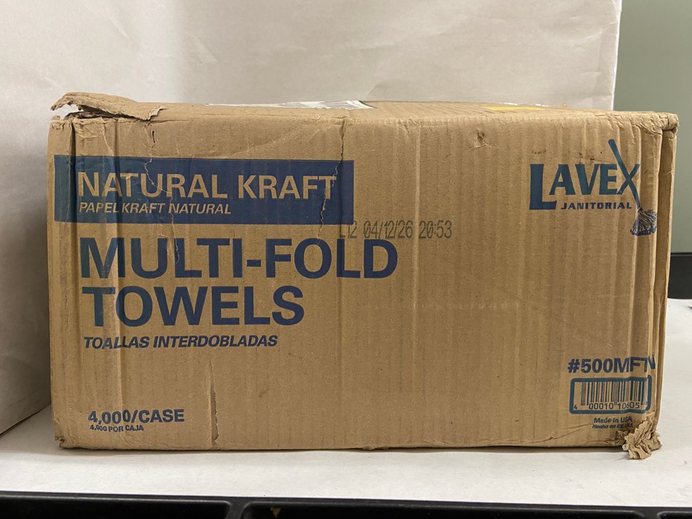 Case of Multi-Fold Paper Towels