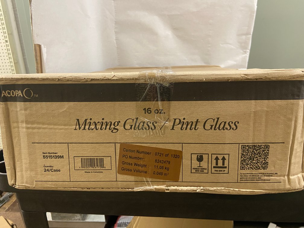 Case of 16 oz. Mixing/Pint Glasses