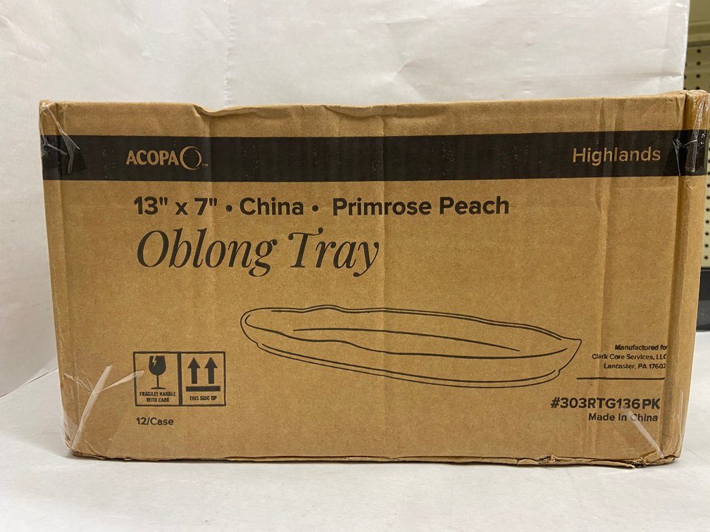 Case of Acopa 13" x 7" Oblong Trays