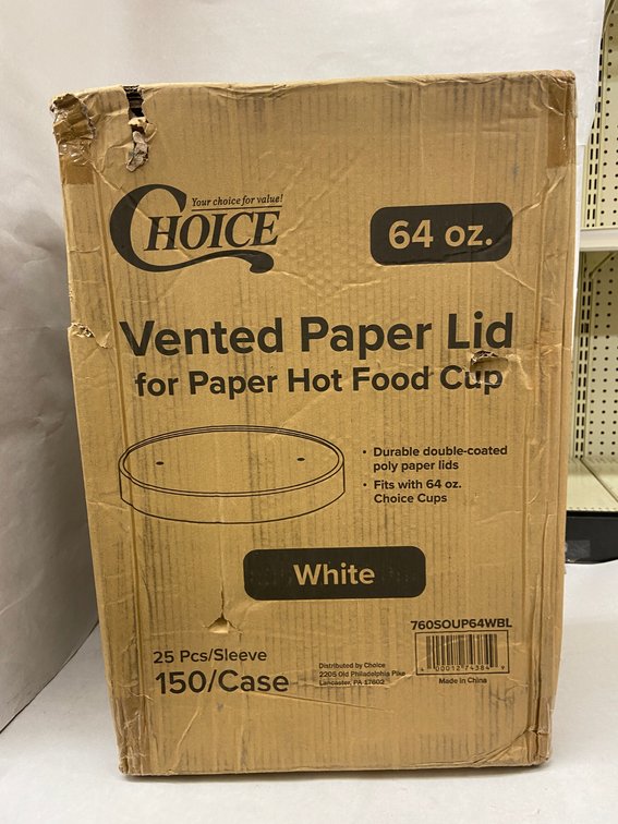 Case of Vented Paper Food Cup Lids