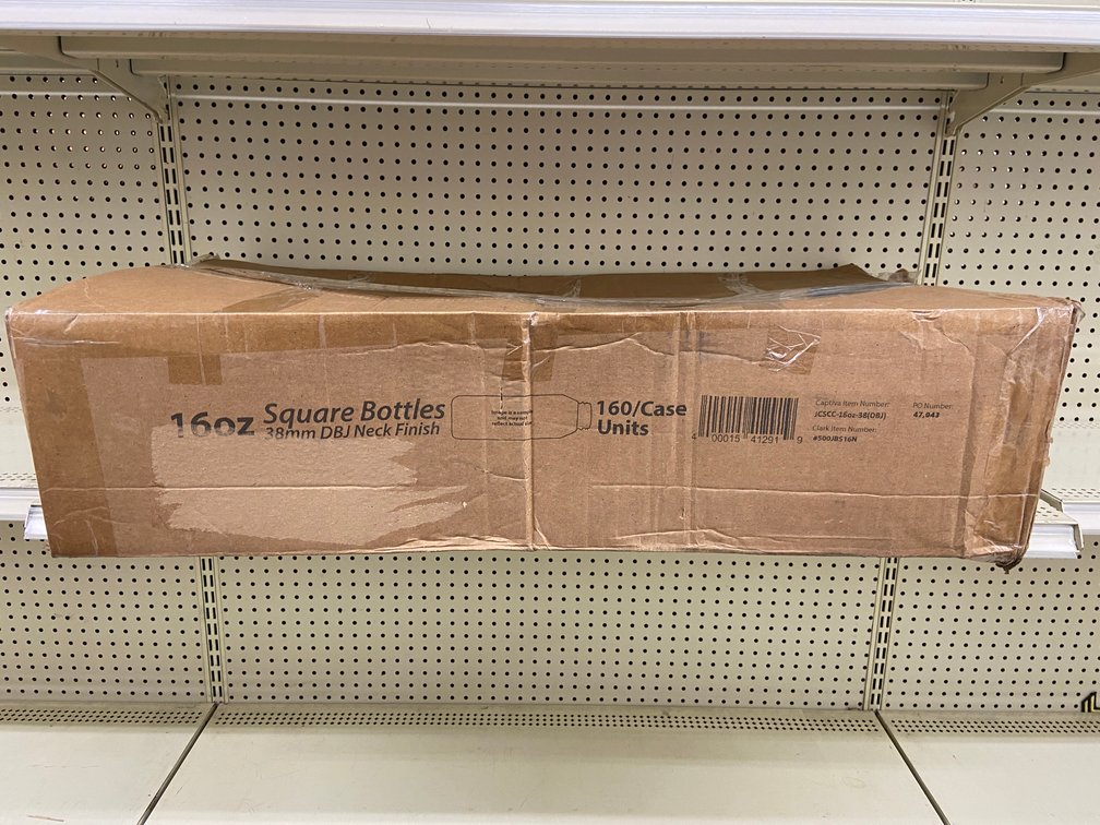 Case of 16oz Square Bottles