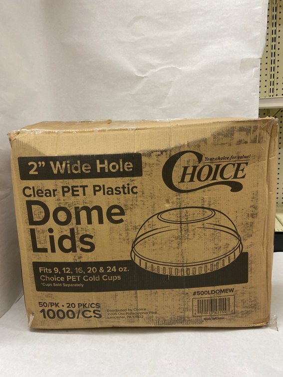 Case of Choice PET Plastic Dome Lids