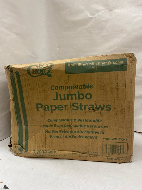 Case of Jumbo Paper Straws