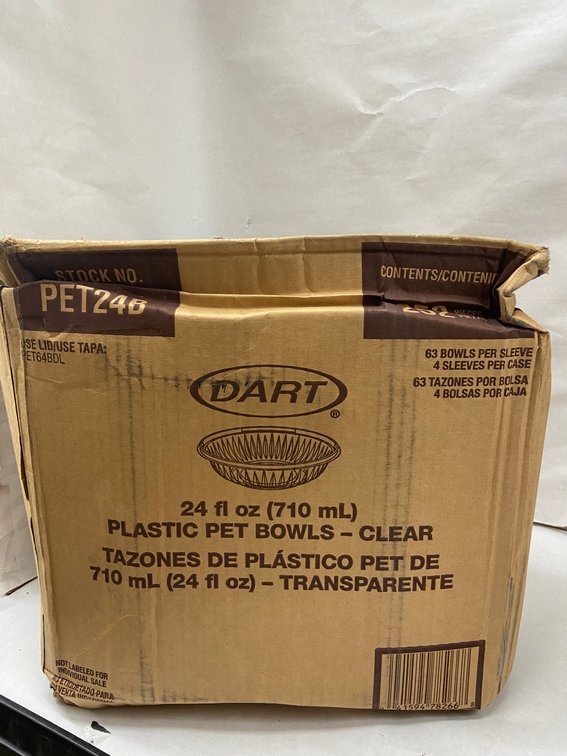 Case of Dart 24 oz PET Bowls