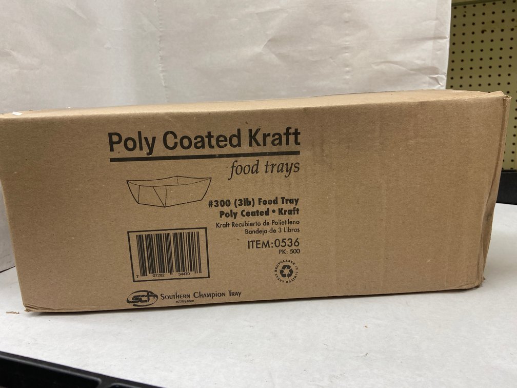 Case of Poly Coated Kraft Food Trays
