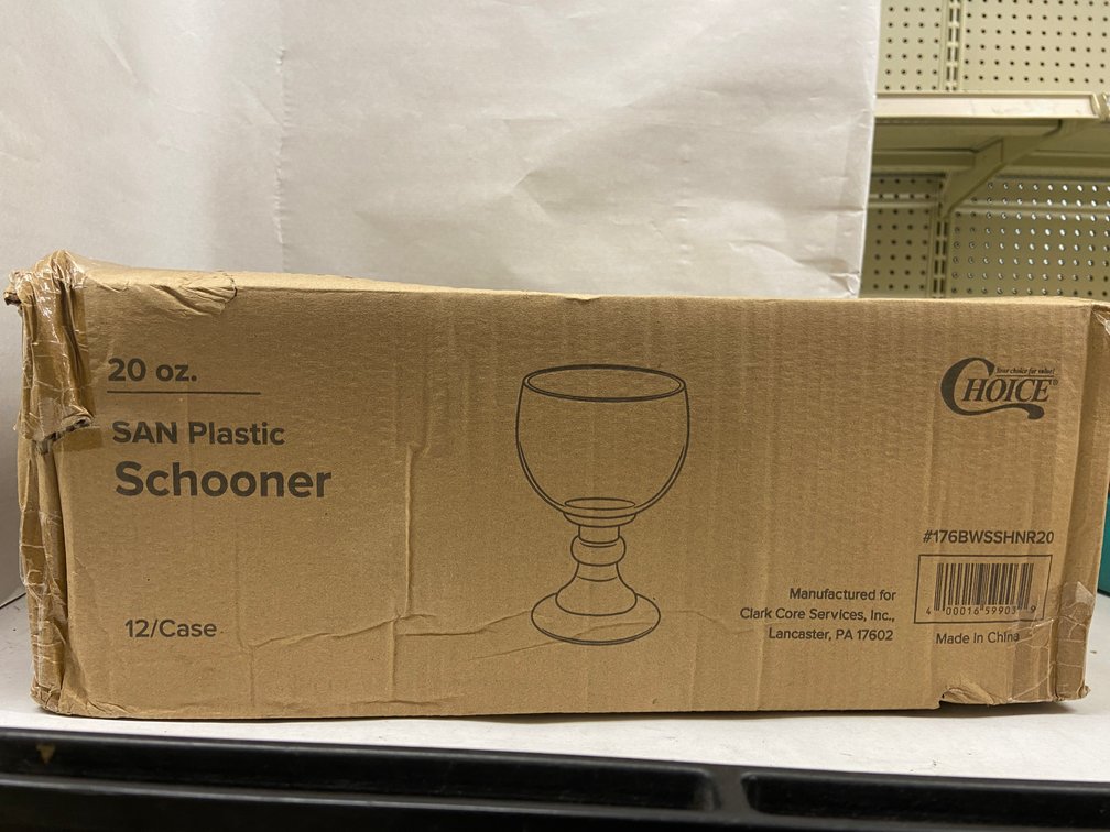 Case of 20 oz. SAN Plastic Schooners