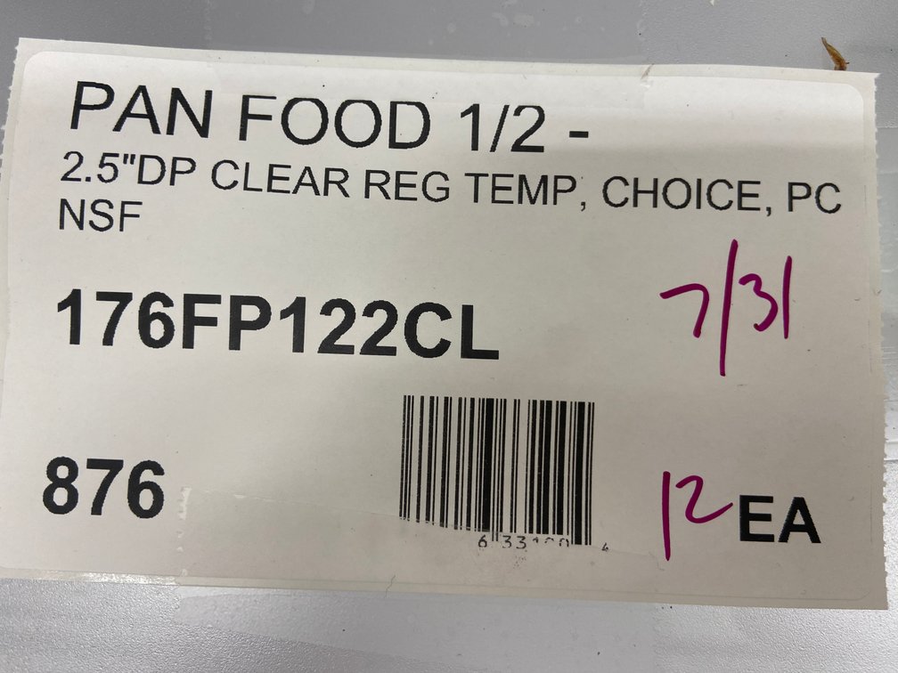 Case of Half-Size Clear Food Pans