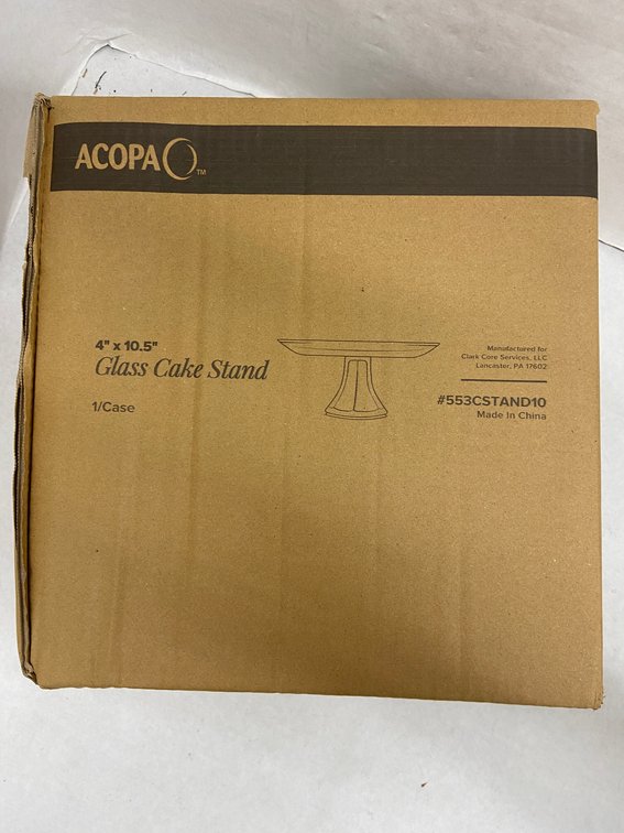 Case of Glass Cake Stands